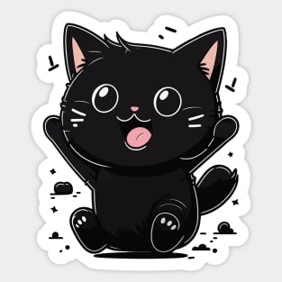 Cute Happy Kitten Sticker